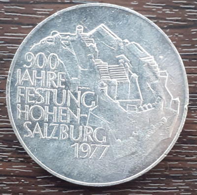 (A671) MONEDA DIN ARGINT AUSTRIA - 100 SCHILLING 1977, 900 JAHRE HOHEN-SALZBURG foto