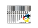 Brush Pen Molotow Aqua Color Grey 12 buc/set