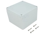 Carcasă universală KRADEX ZP 105x105x75mm cu bucșă din alamă IP65 gri deschis