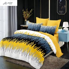 Lenjerie pat dublu,bumbac finet,6 piese,cearceaf normal 220x240cm, cearceaf pilota 200x220cm, 2 fete de perna 50x70, 2 fete de perna 70x70-M180 foto