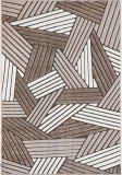 Cumpara ieftin Covor Model Fashion 32001-120, Marime 60 x 130 cm, Crem, Maro, Inaltime Fir 12 mm, Antialergic, Polipropilena, Living, Dormitor, Sufragerie, Birou