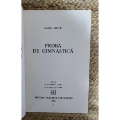PROBA DE GIMNASTICA -MARIN MINCU,1982