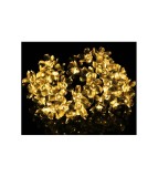 Ghirlanda Luminoasa Solara Floricele, 7M, 50 LED Alb Cald, IP65, Interior/Exterior