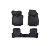 Covorase Auto Tip Tavita Cauciuc Renault Clio 4 2012-2019 ALM, Set Fata+Spate, Negru, Prindere Clipsuri/Scai