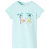 Tricou pentru copii, turcoaz deschis, 92, vidaXL