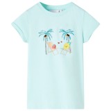 Tricou pentru copii, turcoaz deschis, 92