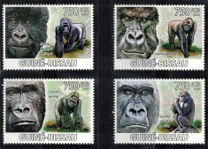 GUINEEA-BISSAU 2009 - Fauna, Gorile /serie completa MNH foto