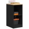 Dulap Garaj/Atelier Gossi Negru 40x51x85 cm, Lemn Masiv Pin, 2 Rafturi, Depozitare Unelte &amp; Bricolaj