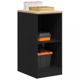 Dulap Garaj/Atelier Gossi Negru 40x51x85 cm, Lemn Masiv Pin, 2 Rafturi, Depozitare Unelte &amp; Bricolaj