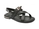 Sandale EPICA negre, V951G65, din piele naturala