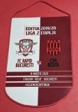 Fanion (protocol) meci fotbal RAPID BUCURESTI - CSM RESITA (08.03.2020 - Liga 2-a etapa 24)