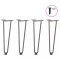 vidaXL Picioare tip agrafă pentru măsuță de cafea, 4 buc., oțel natural, 42 cm, oțel masiv 4012423