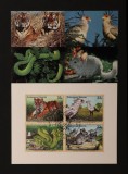 Plic Prima Zi FDC ONU New York 1999 Specii Amenințate Tigru Pasărea Secretar Piton Șinșilă Bloc 4 Timbre - A992