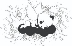 Sticker decorativ, Bebe, Negru, 90 cm, 8559ST foto