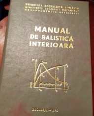 MANUAL DE BALISTICA INTERIOARA foto