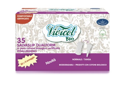 Protej slip din bumbac bio hipoalergenic, compostabil - Dual form ( 35 buc ) - VIVICOT BIO foto