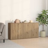 vidaXL Bufete 2 pcs Stejar Artisan 79x38x80 cm Lemn prelucrat