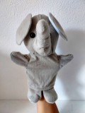 Elefant marioneta teatru de papusi, papusa manuala (pe mana), elefantel