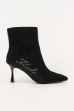 Karl Lagerfeld cizme din piele &icirc;ntoarsă SIENNA culoarea negru, cu toc cui, KL32743A