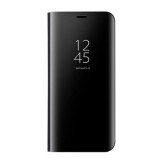 Husa Book Clear View Neagra Huawei Y5 2018, Protectie Completa, Anti-soc, Anti-zgarieturi, ALC MOBILE