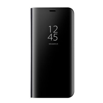 Husa Book compatibil Huawei Y5 2018 Negru Clear view foto