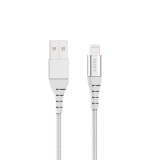 Cablu de date si incarcare Busy, USB-A la Lightning, 1.8 m, argintiu