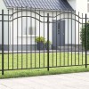 VidaXL Gard de Grădină Gri 190 cm Oțel vopsit &icirc;n pulbere