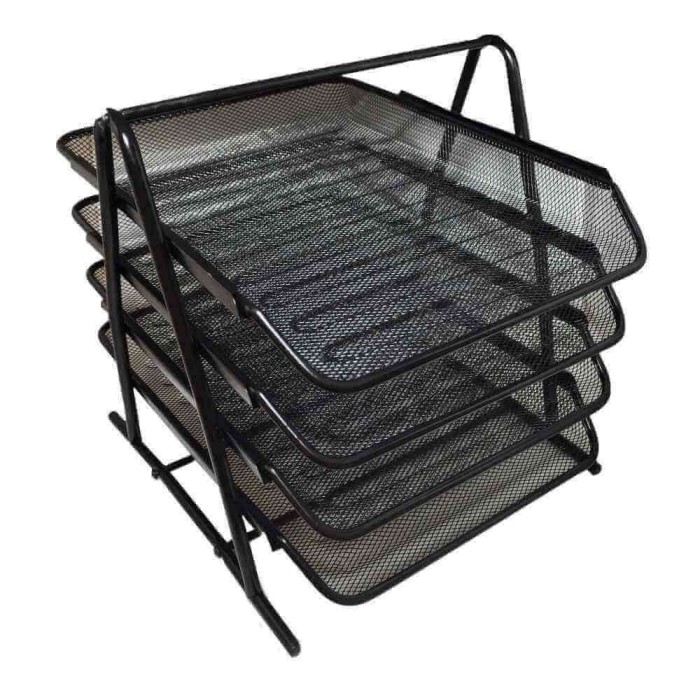 Organizator birou cu 4 tavite metalice suprapozabile