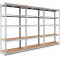 Raft triplu Premium 2500x3600x600 mm (HxLxl) cu 6 polite MDF, otel galvanizat, 3600 kg, montaj fara surub, PLUS (5 ani garantie)