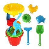 Set galeata cu accesorii pentru nisip si plaja, MARIOINEX, multicolor