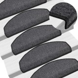 Covorase Scara Antracit 65x24 cm, 10 Bucati, Protectie Antialunecare, Polipropilena, Lavabile