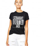 Cumpara ieftin Tricou dama negru - Straight Outta Iasi - M, THEICONIC