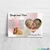 Tablou Canvas Personalizat Draga Fiica, Cadou Mama, Print Premium, Panza Bumbac, Decoratiuni Casa, Agatatori Gratuite