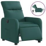 Fotoliu rabatabil electric, verde inchis, material textil