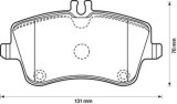 Placute frana Mercedes Clasa C (W202), Clasa C (W203), Clc-Class (Cl203), Clk (C209), Slk (R171) SRLine parte montare : Punte fata