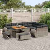 VidaXL Set de canapele pentru grădină 12 pcs Gri 100 x 100 x 71 cm