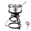 Friteuza multifunctionala cu arzator pe gaz, Capacitate 9.35 l, dimensiune 540×758 mm, Termometru
