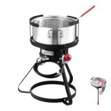 Friteuza multifunctionala cu arzator pe gaz, Capacitate 9.35 l, dimensiune 540&times;758 mm, Termometru