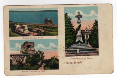 TURNU SEVERIN RUINELE PODULUI TRAIAN TURNU LUI SEVER ED M LOEWENSTEIN foto