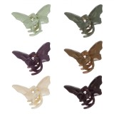 Clame Păr Femei, Model Fluturi, Set 6 Bucăți, Multicolor, Lungime 4.5cm, Oem