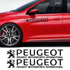 Set 2 Buc Stickere Auto Laterale Peugeot 40X10CM SN-SAL24 Argintiu