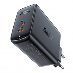 A29 PD50W GaN GaN încărcător cu două porturi USB-C+USB-C negru Acefast