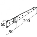 Balama decorativa ZABP, 200x2.5 mm