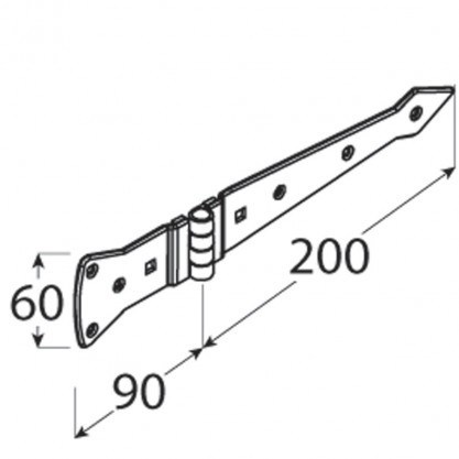 Balama decorativa ZABP, 200x2.5 mm
