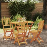 Set Bistro din 4 Piese pliabil din Lemn Solid de Acacia vidaXL
