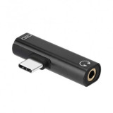 Adaptor USB-C (USB Type C) Tata la Audio 3.5mm Mama Culoare Negru