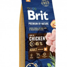 BRIT PREMIUM BY NATURE Adult M - hrană uscată cu pui pentru câini adulți de talie medie - 15 kg