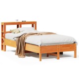 Cumpara ieftin Cadru pat fara saltea, maro ceruit, 120x200 cm, lemn masiv pin