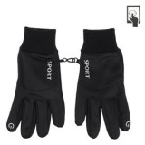 Manusi negre cu elastic si clips pentru ecran tactil, barbati, CMCLASS