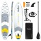 Placa Gonflabila Stand Up Paddle SUP Rebele Active, libertate pe apa, aventura in fiecare zi, Alb